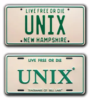 Unix | Бил Шанън + Штеттнер | Регистрационни табели с метална релефна -Рамка за регистрационни табели, декорация за кола, регистрационен номер
